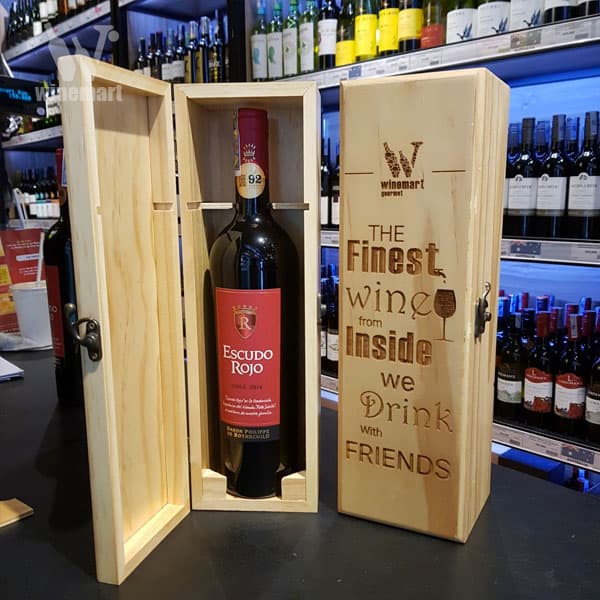 Hộp quà gỗ vang Escudo Rojo