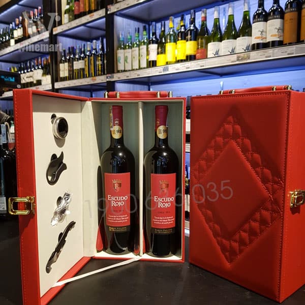 Hộp quà da vang Escudo Rojo (2 chai)