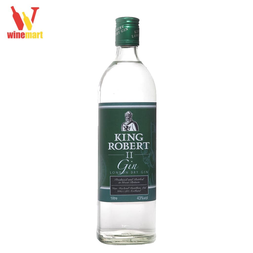 Rượu King Robert Gin London Dry Gin (1000ml)