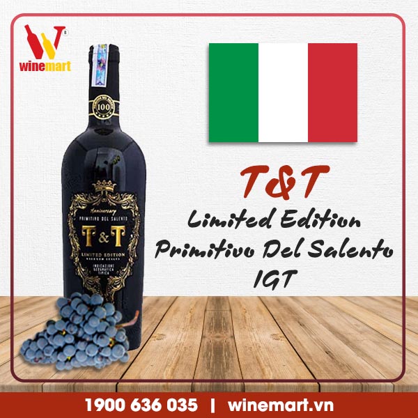 Vang T&T Limited Edition Primitivo Del Salento IGT