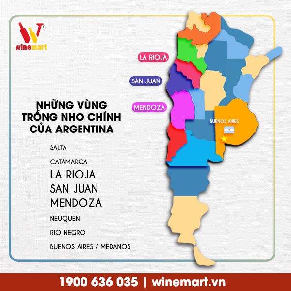 Những vùng làm vang lớn của Argentina