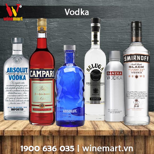 Những chai Vodka có ở Winemart