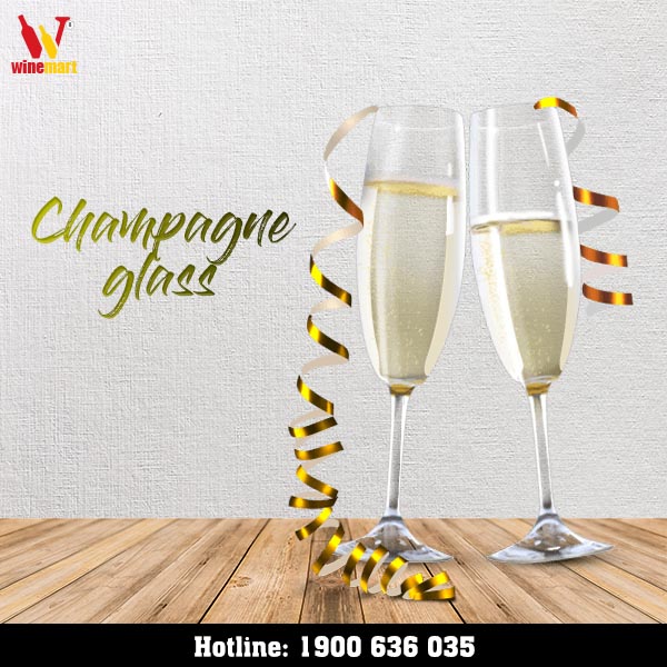 Loại ly Flute thường dùng để uống Champagne hay vang sủi tăm