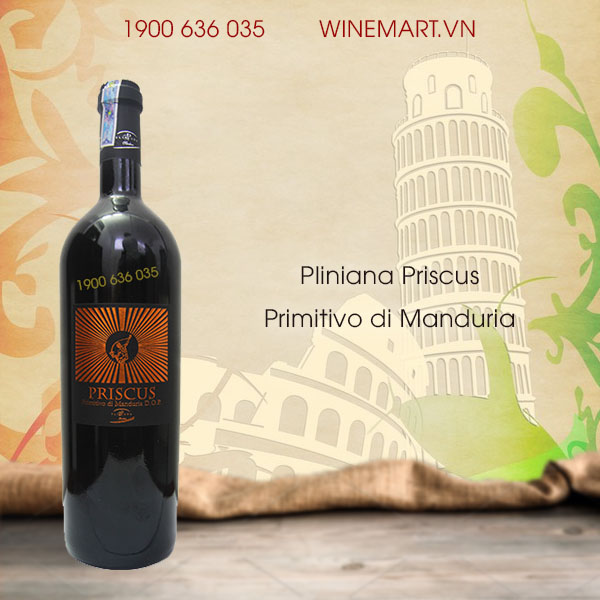 Rượu vang Pliniana Priscus Primitivo di Manduria