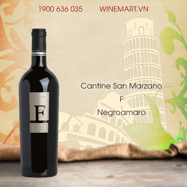 Rượu vang Cantine San Marzano F Negroamaro